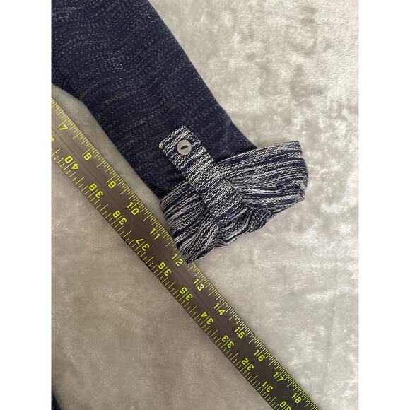 Soft Surroundings Tunic XS Roll Tab Sleeve Navy Cowl Neck Top Lagenlook Coastal - Picture 7 of 9